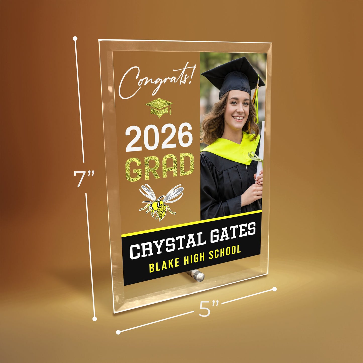Blake High School Glass Plaque Design 4