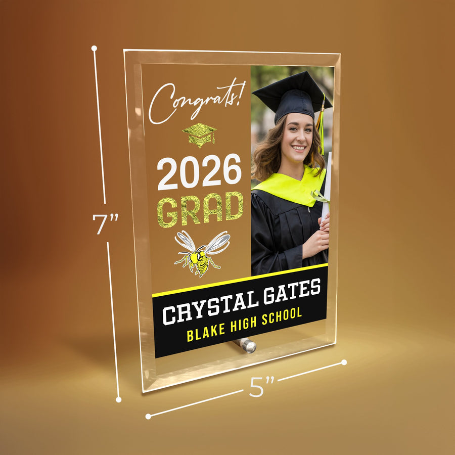 Blake High School Glass Plaque Design 4