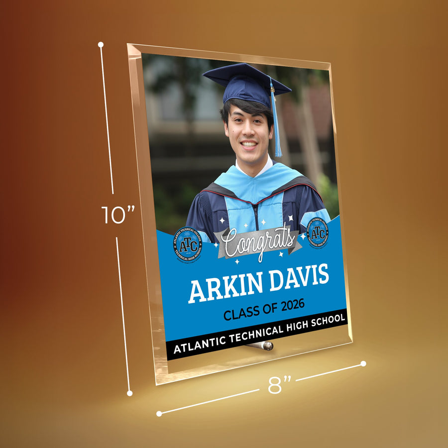 Atlantic Technical High School Glass Plaque Design 6