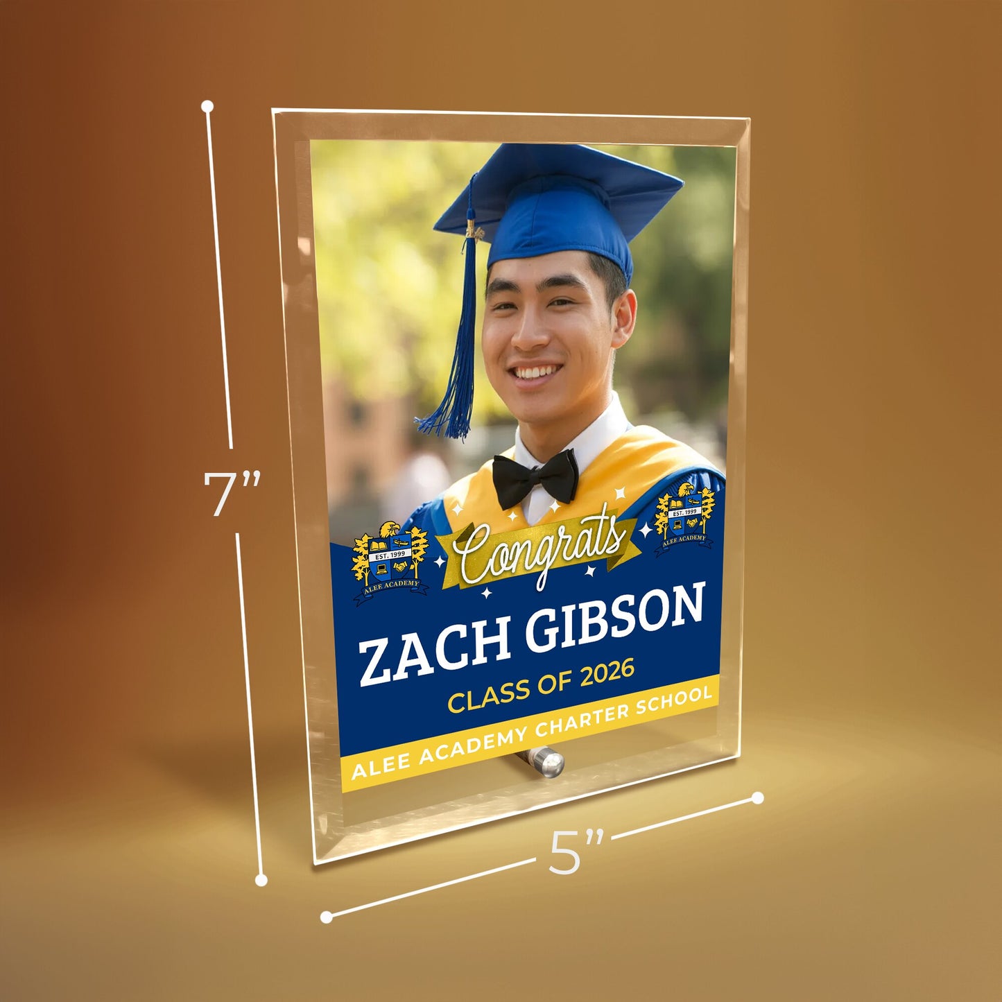 Alee Academy Charter School Glass Plaque Design 6