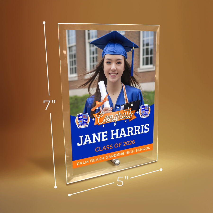 Palm Beach Gardens High School Glass Plaque Design 6