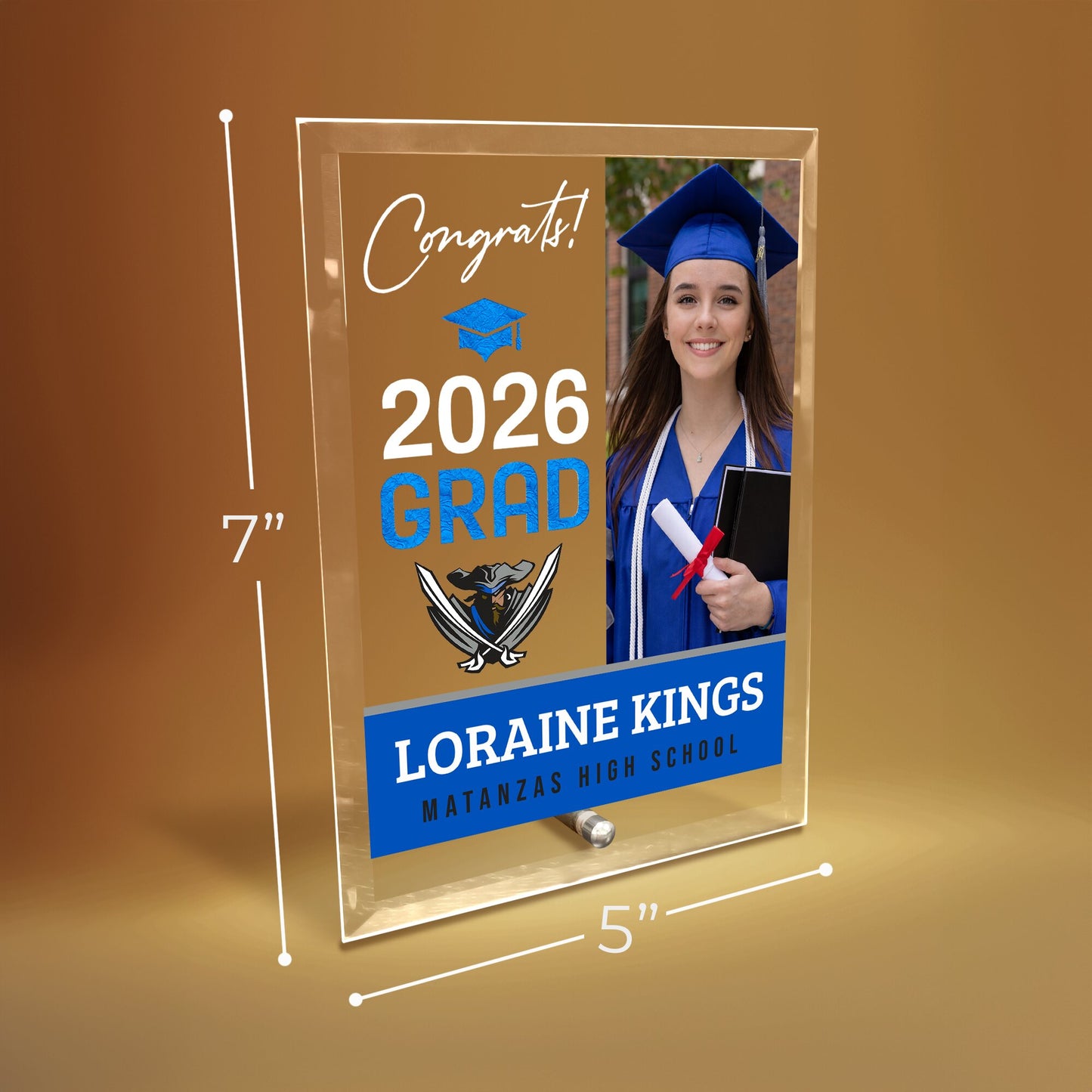 Matanzas High School Glass Plaque Design 4