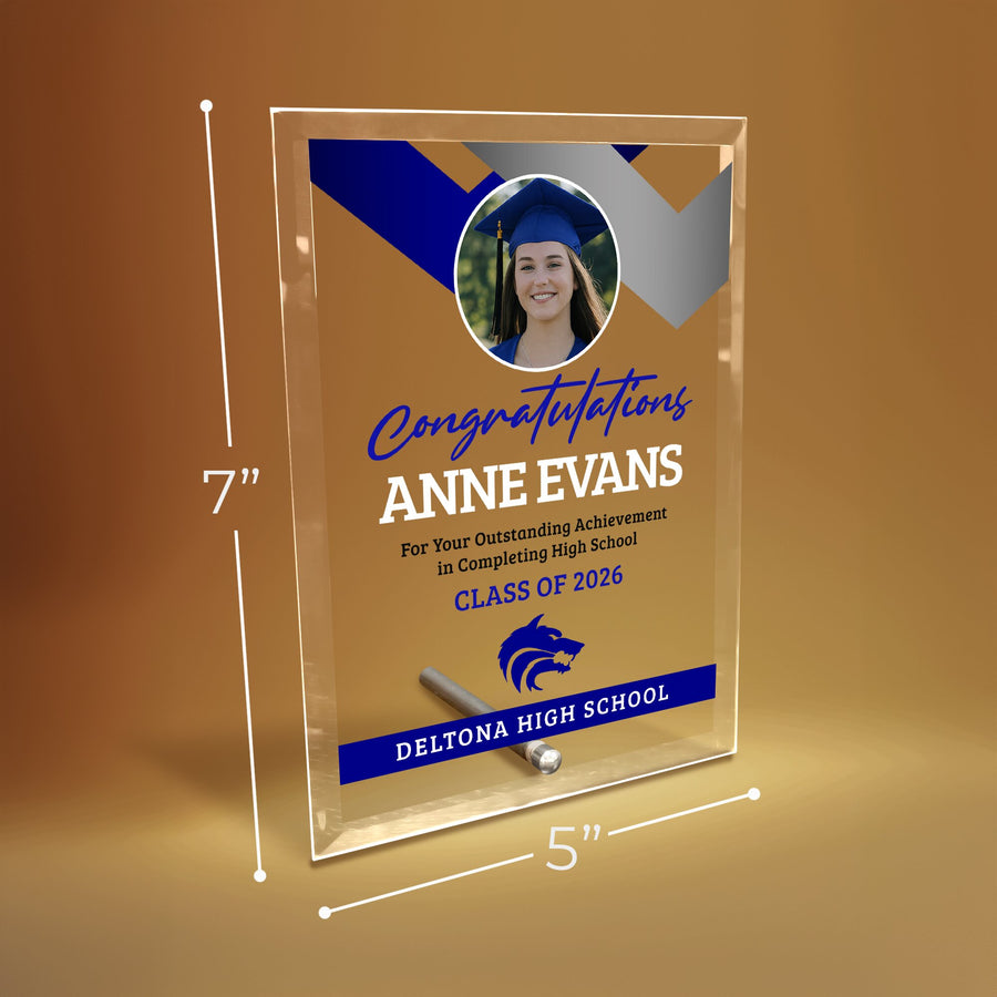 Deltona High School Glass Plaque Design 1