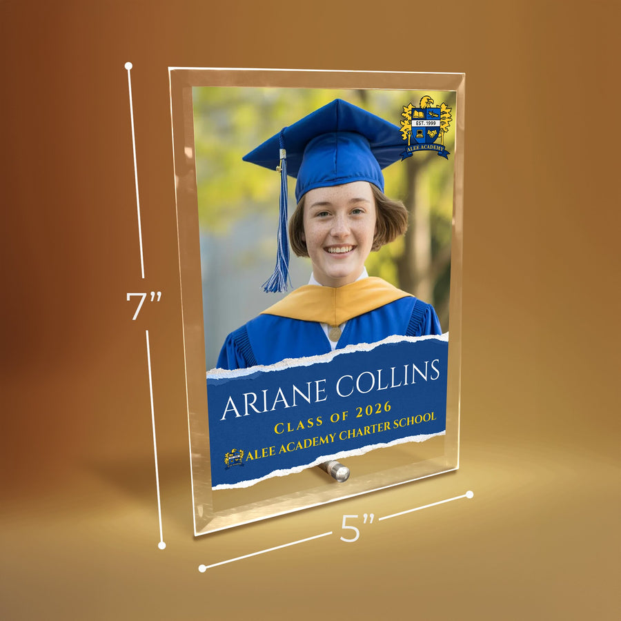Alee Academy Charter School Glass Plaque Design 3