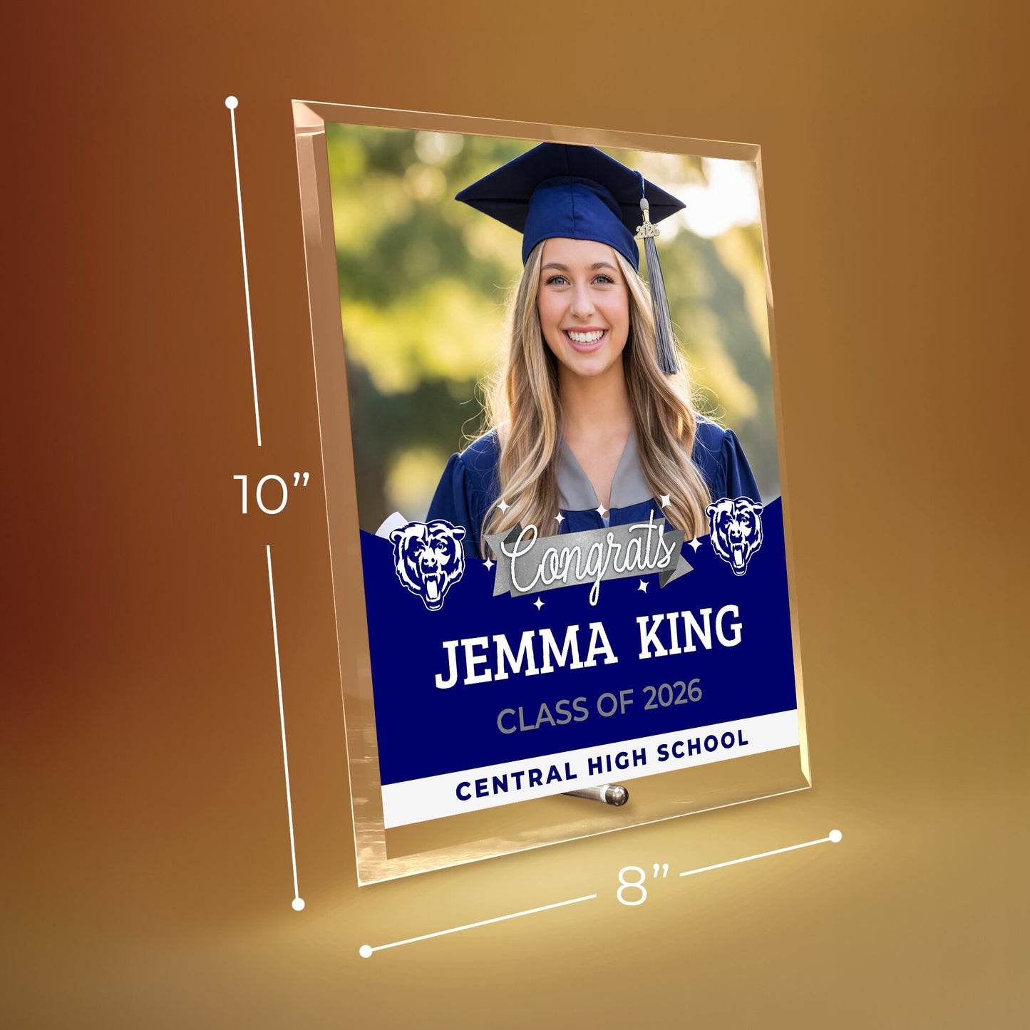 Central High School Glass Plaque Design 6