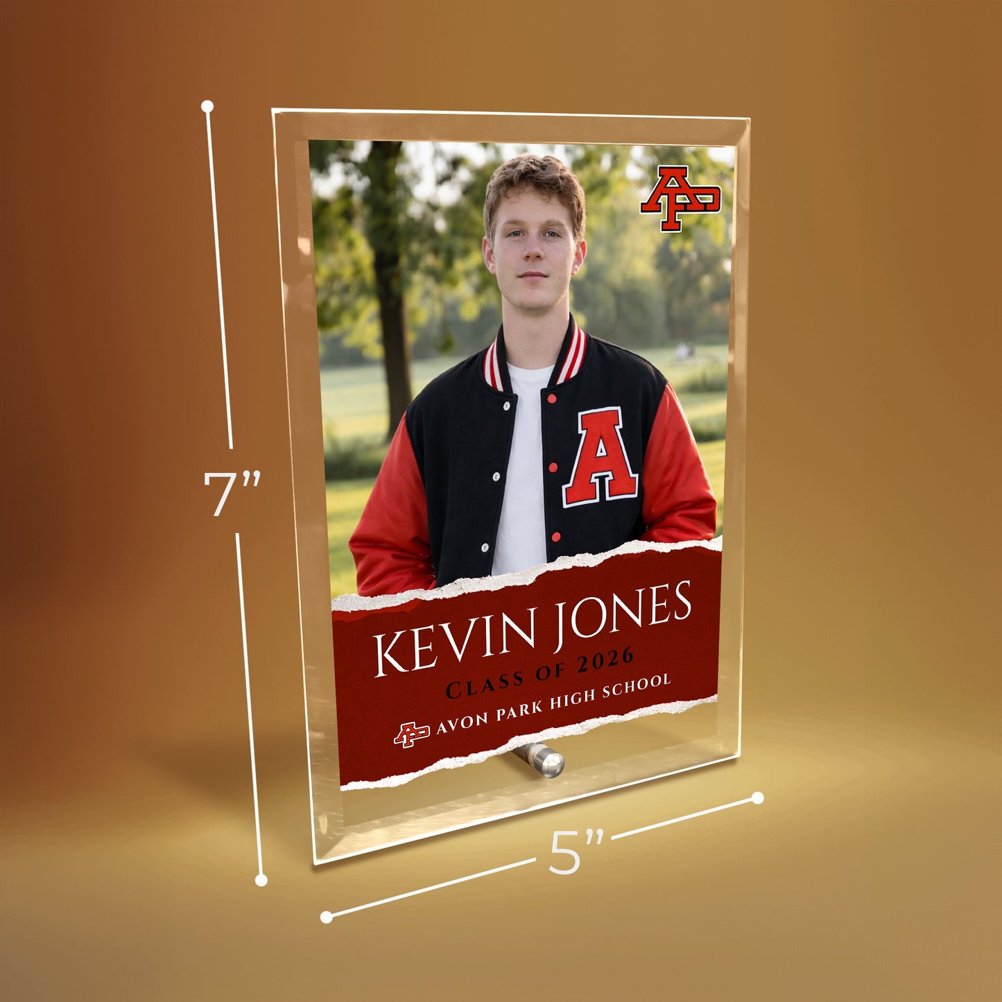 Avon Park High School Glass Plaque Design 3
