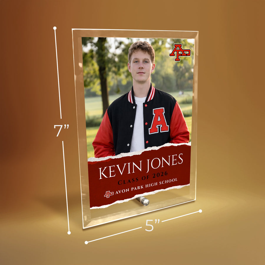 Avon Park High School Glass Plaque Design 3