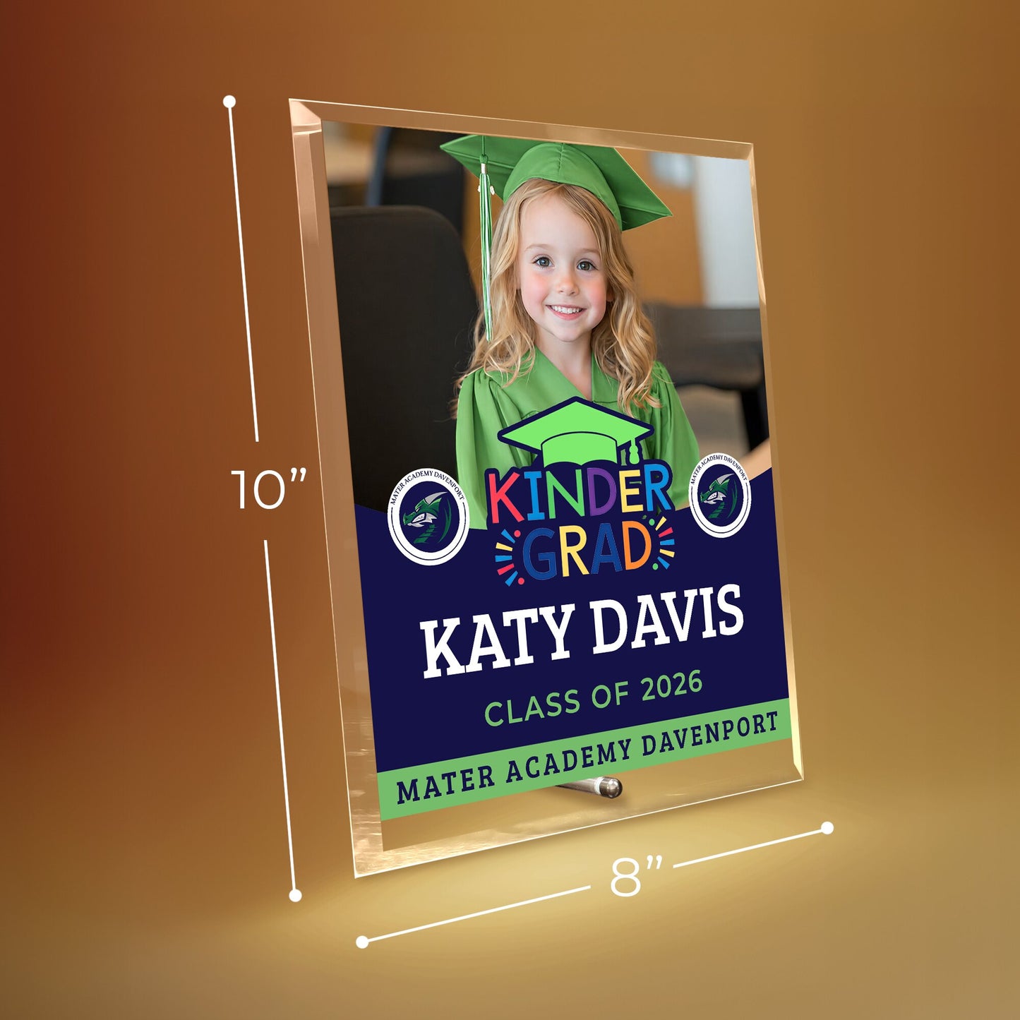 Mater Academy Davenport Kindergarten Glass Plaque Design 6