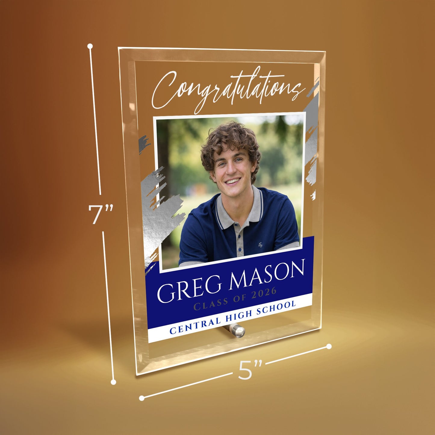 Central High School Glass Plaque Design 5