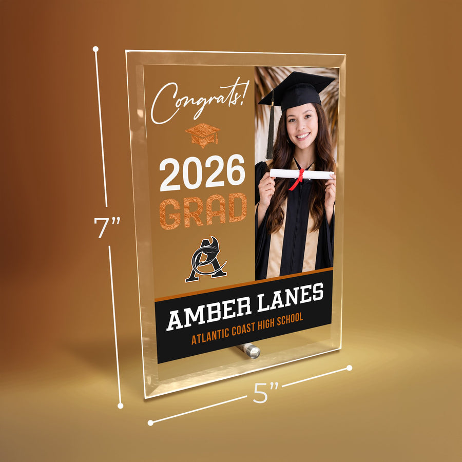 Atlantic Coast High School Glass Plaque Design 4