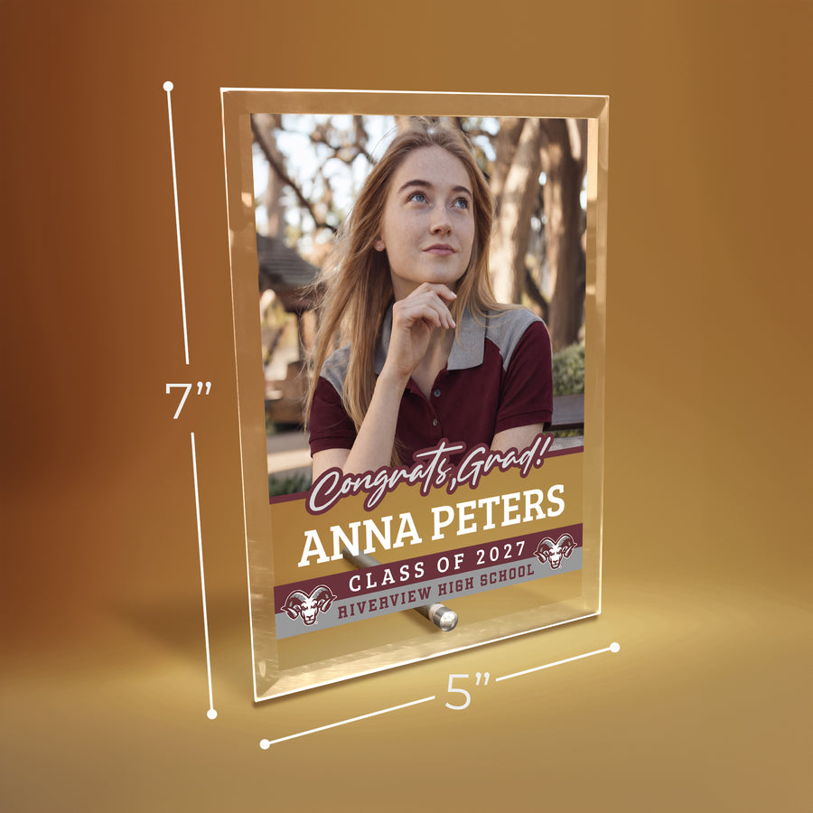 Riverview High School Glass Plaque Design 2