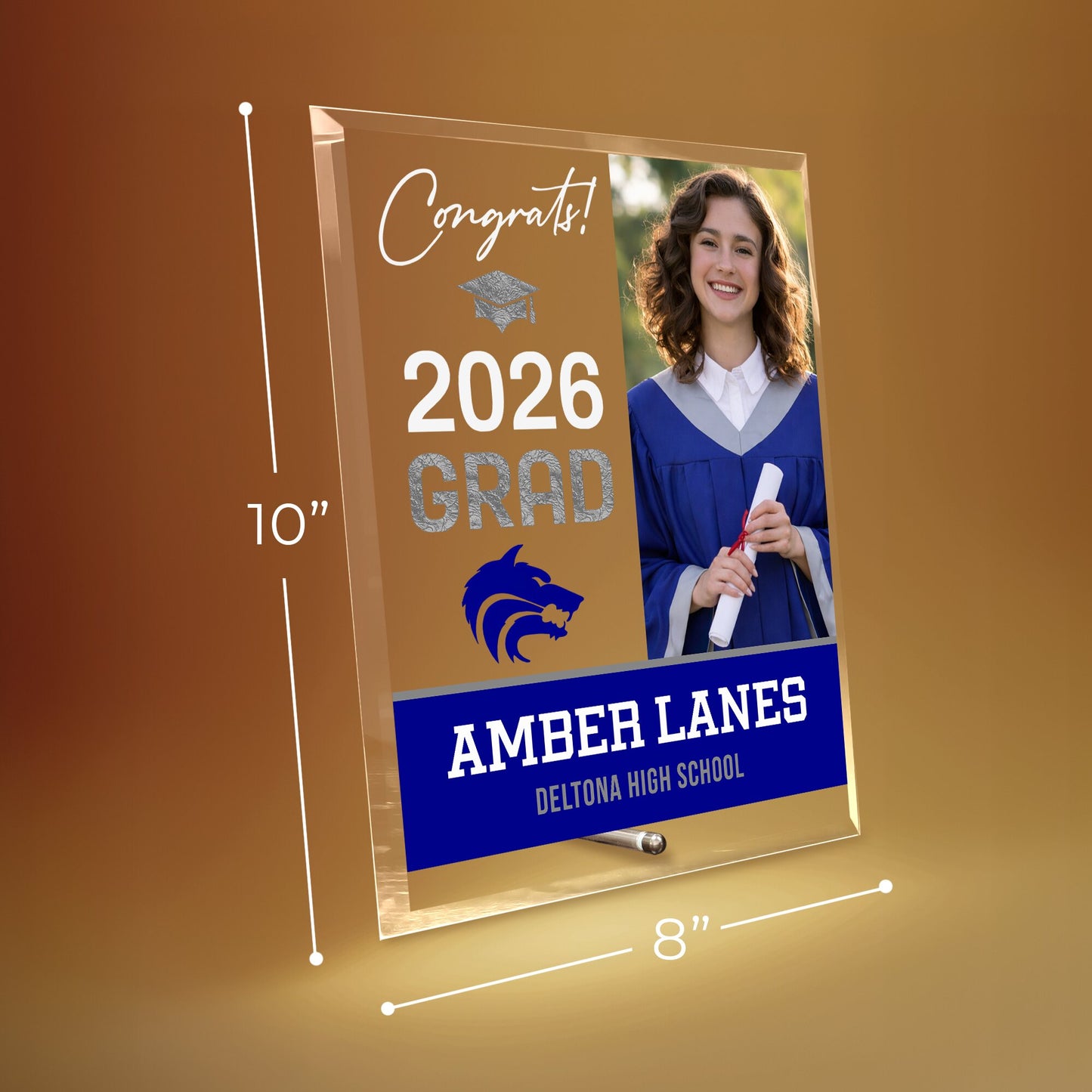 Deltona High School Glass Plaque Design 4