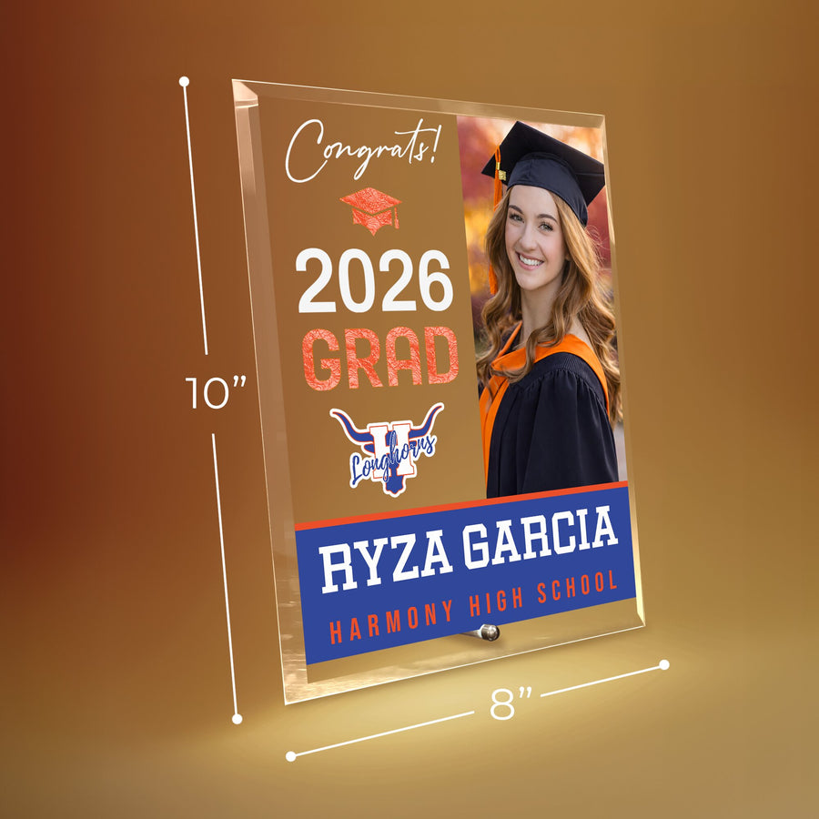 Harmony High School Glass Plaque Design 4