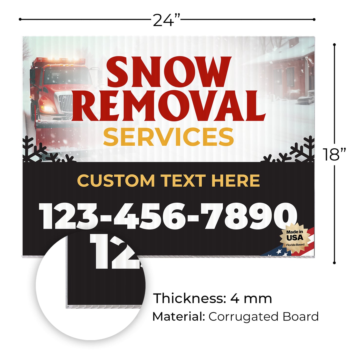 Snow Removal Yard Sign Design 8