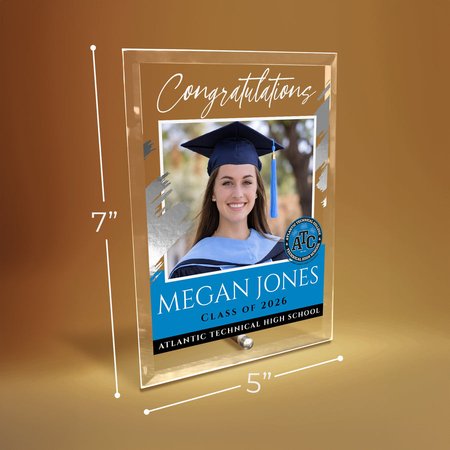 Atlantic Technical High School Glass Plaque Design 5