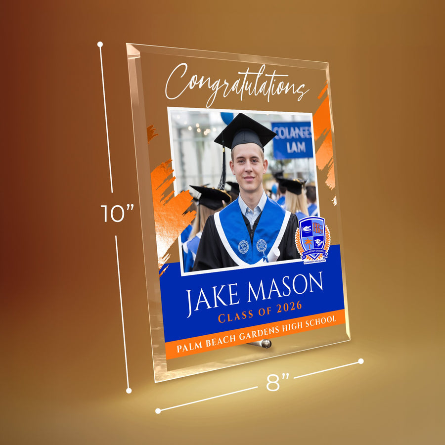 Palm Beach Gardens High School Glass Plaque Design 5