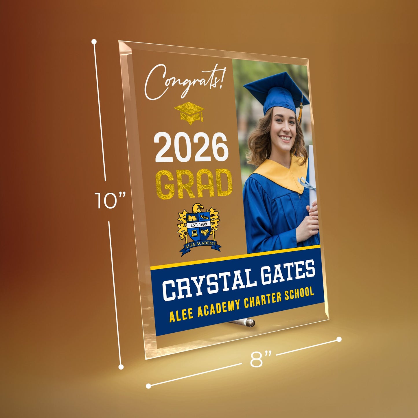 Alee Academy Charter School Glass Plaque Design 4