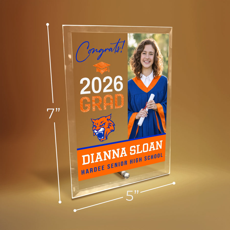 Hardee Senior High School Glass Plaque Design 4