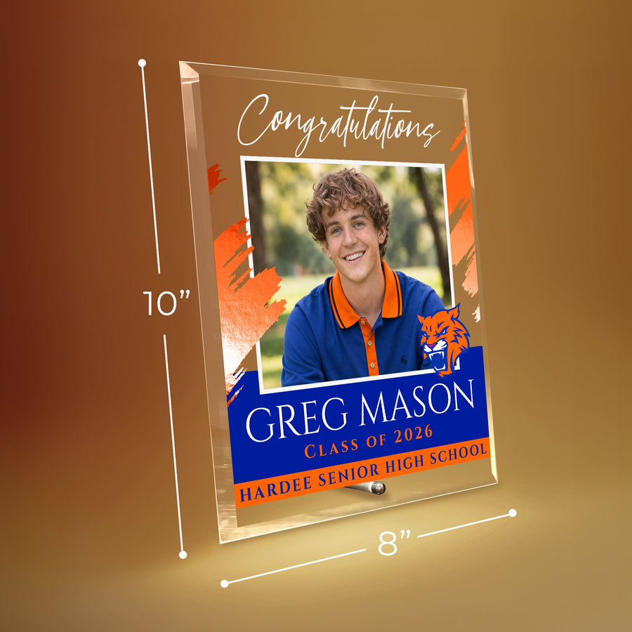 Hardee Senior High School Glass Plaque Design 5