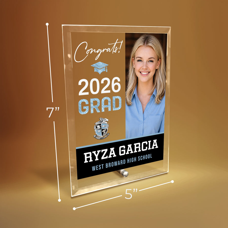 West Broward High School Glass Plaque Design 4