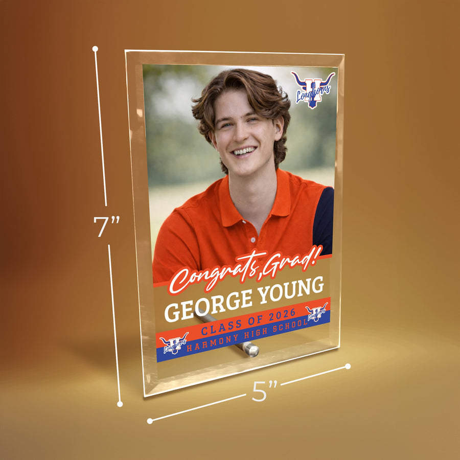 Harmony High School Glass Plaque Design 2