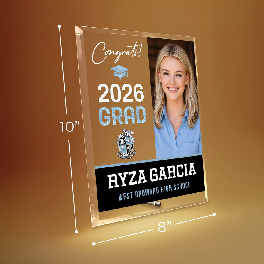 West Broward High School Glass Plaque Design 4