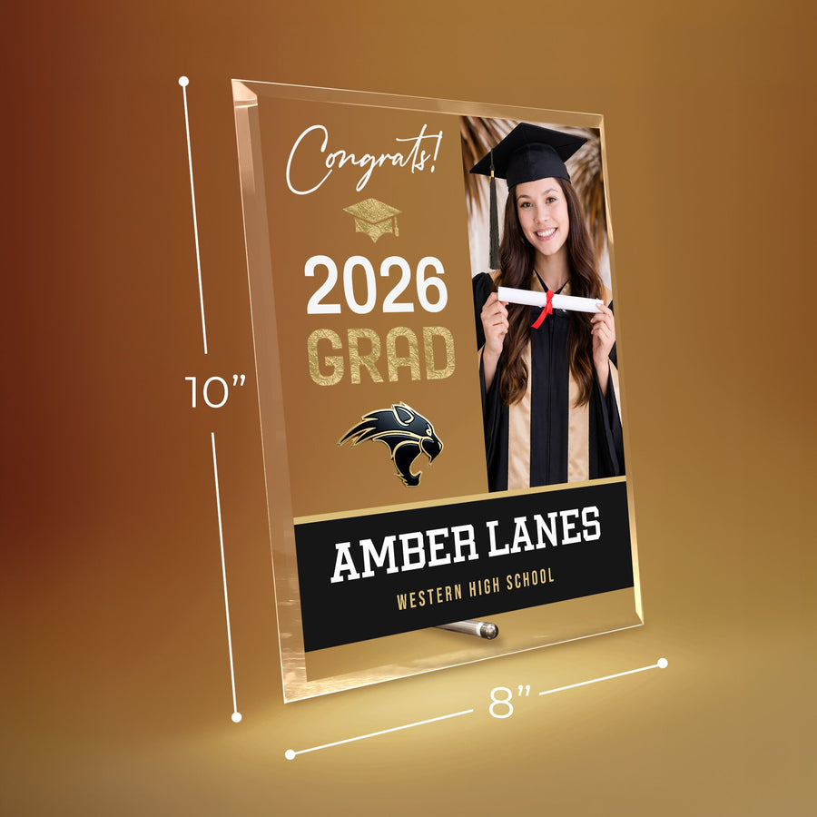 Western High School Glass Plaque Design 4