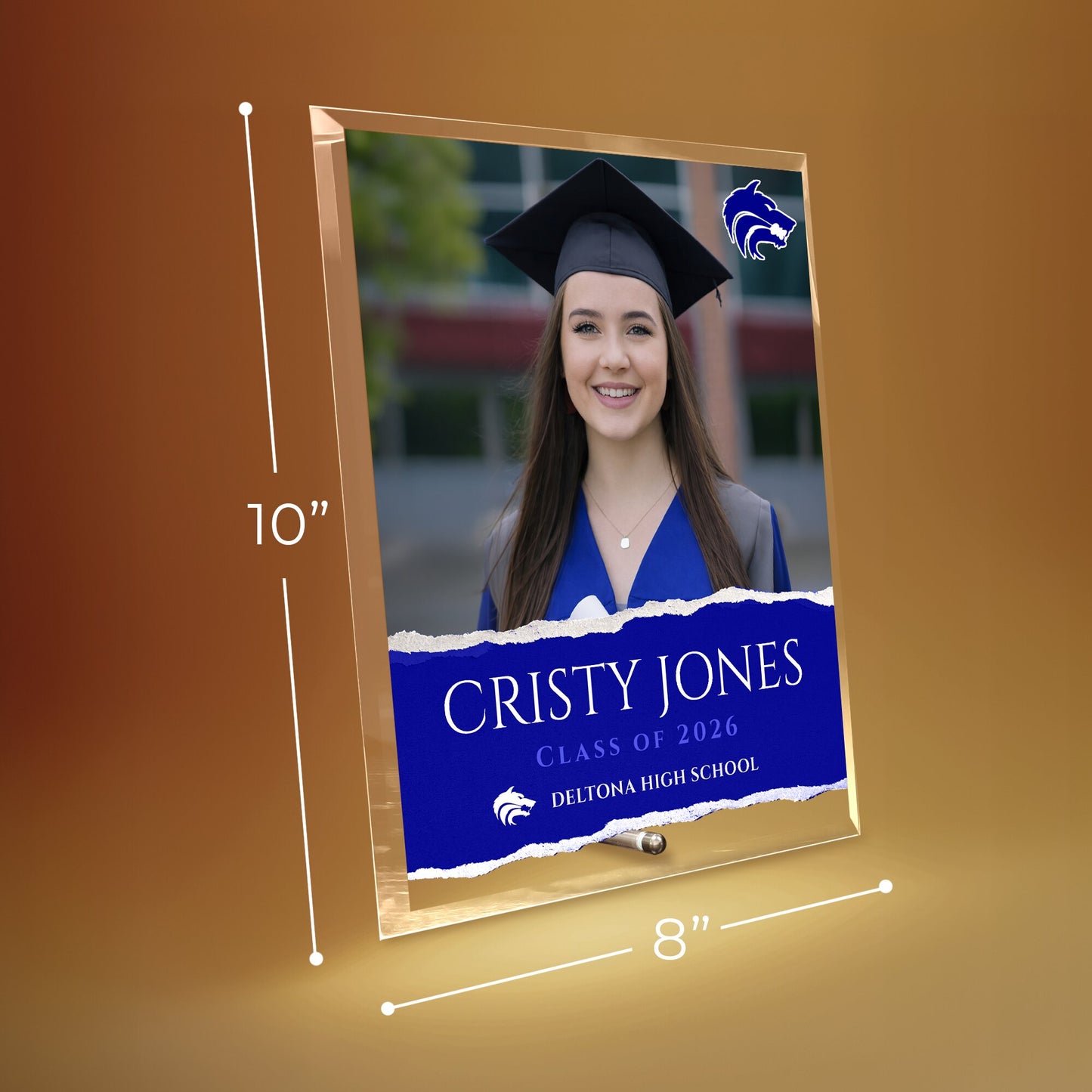 Deltona High School Glass Plaque Design 3