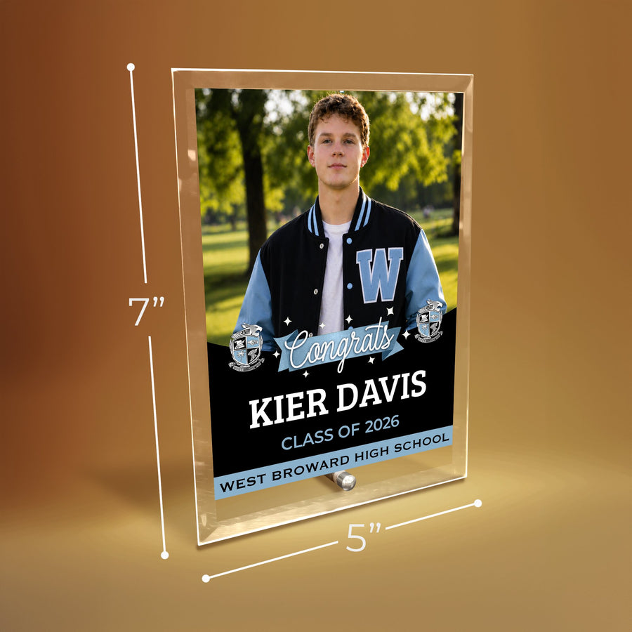 West Broward High School Glass Plaque Design 6