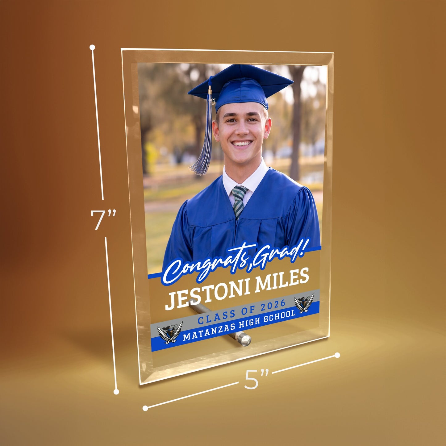 Matanzas High School Glass Plaque Design 2