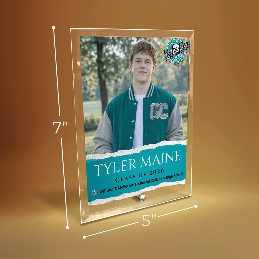 William T. McFatter Technical College & High School Glass Plaque Design 3