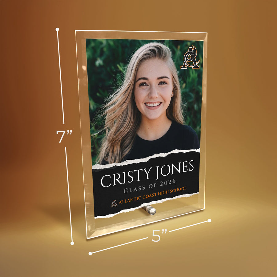 Atlantic Coast High School Glass Plaque Design 3