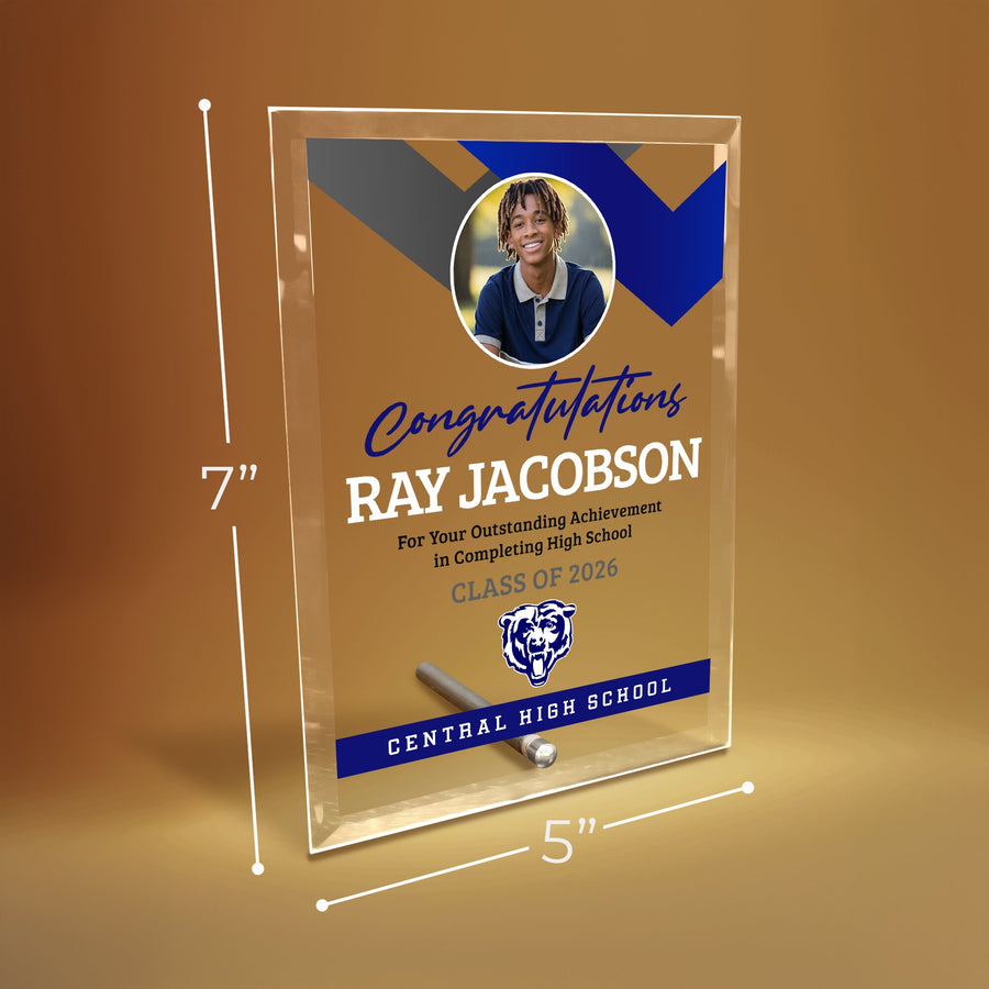 Central High School Glass Plaque Design 1