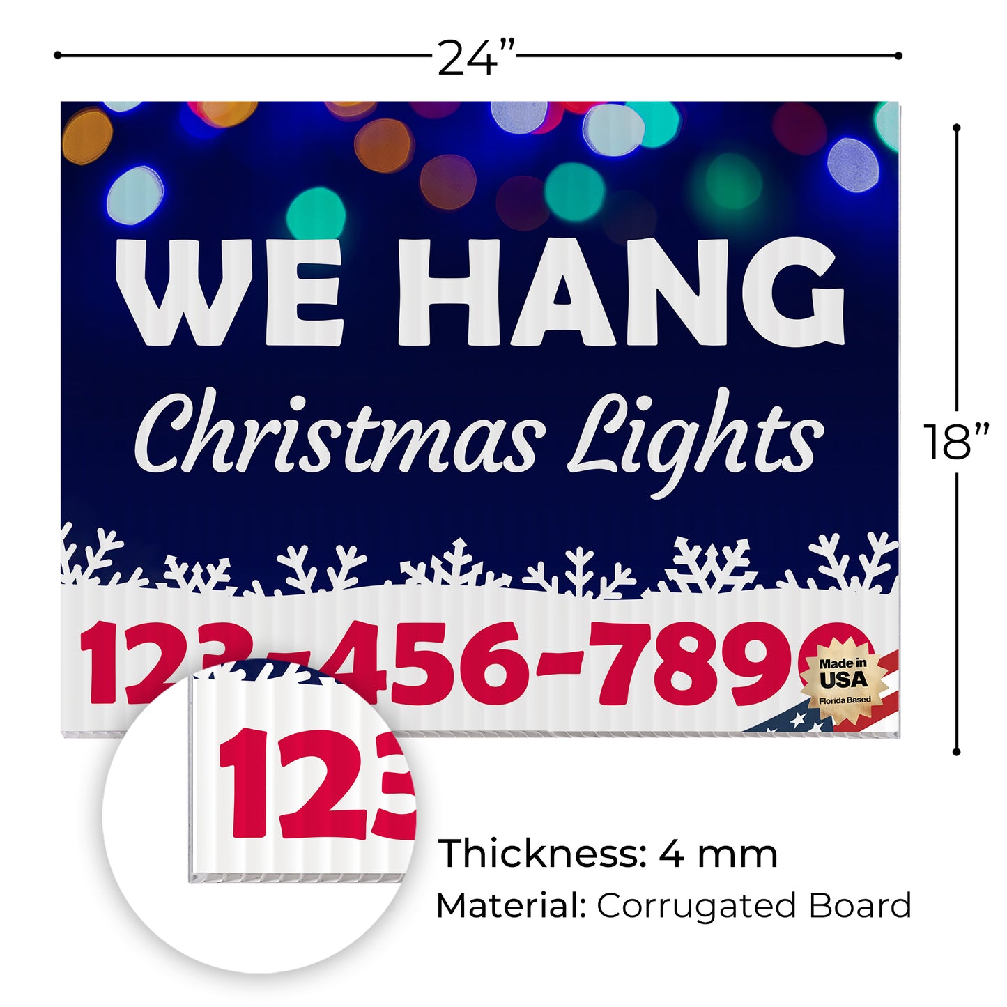 Christmas Lights Installation Yard Sign Design 5