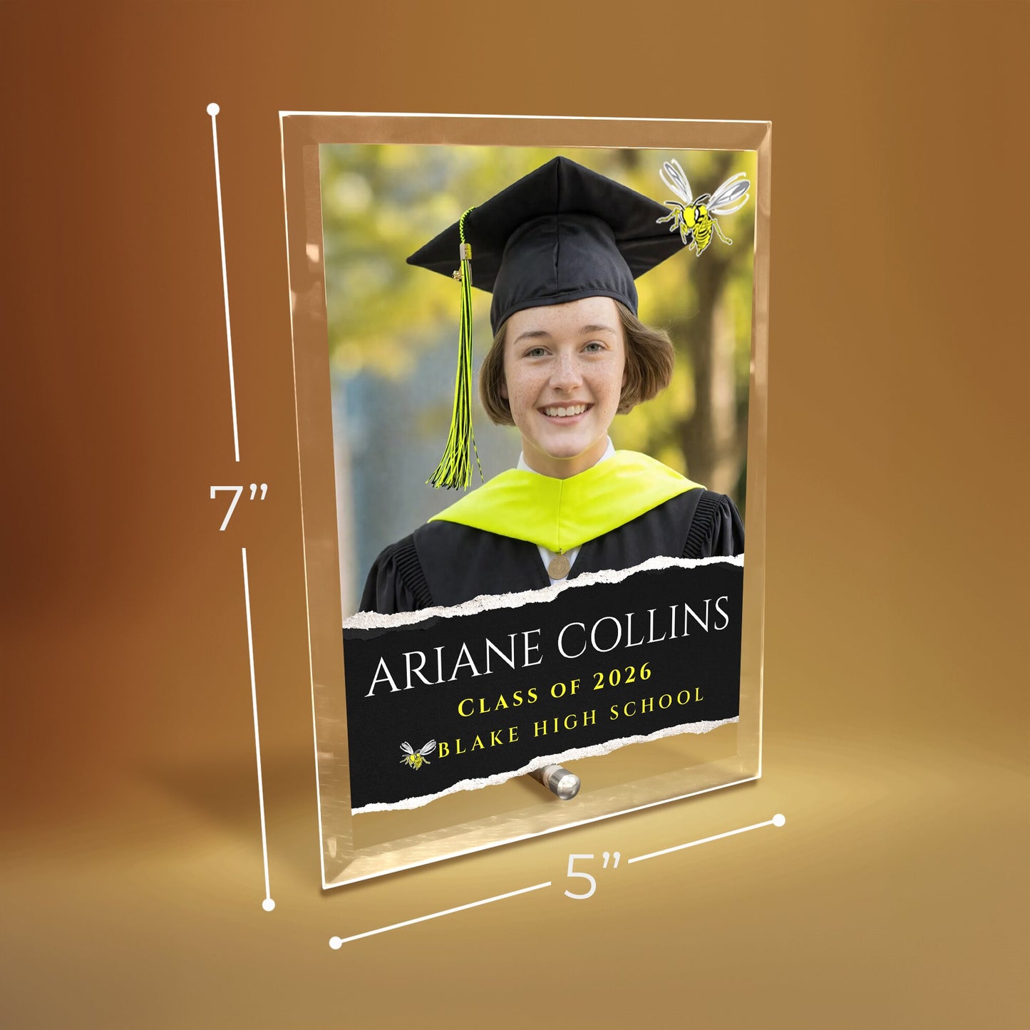 Blake High School Glass Plaque Design 3