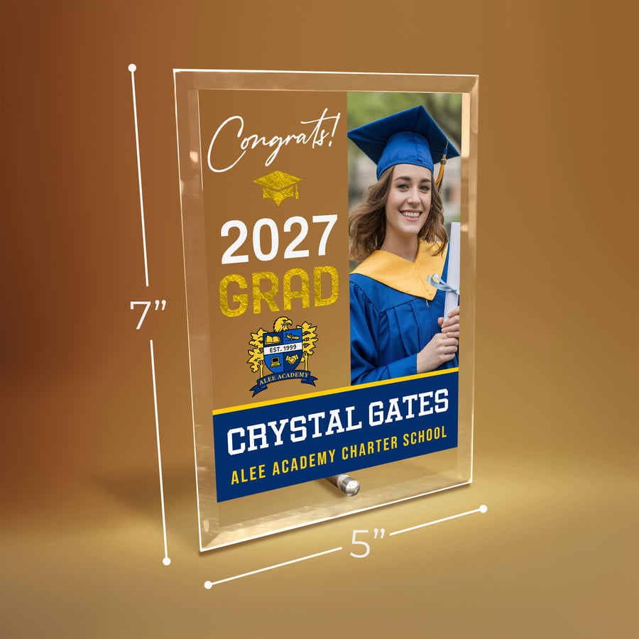 Alee Academy Charter School Glass Plaque Design 4