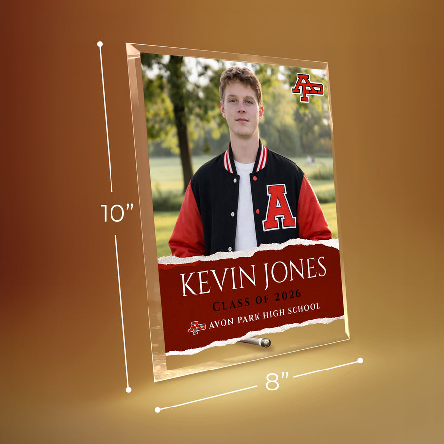 Avon Park High School Glass Plaque Design 3