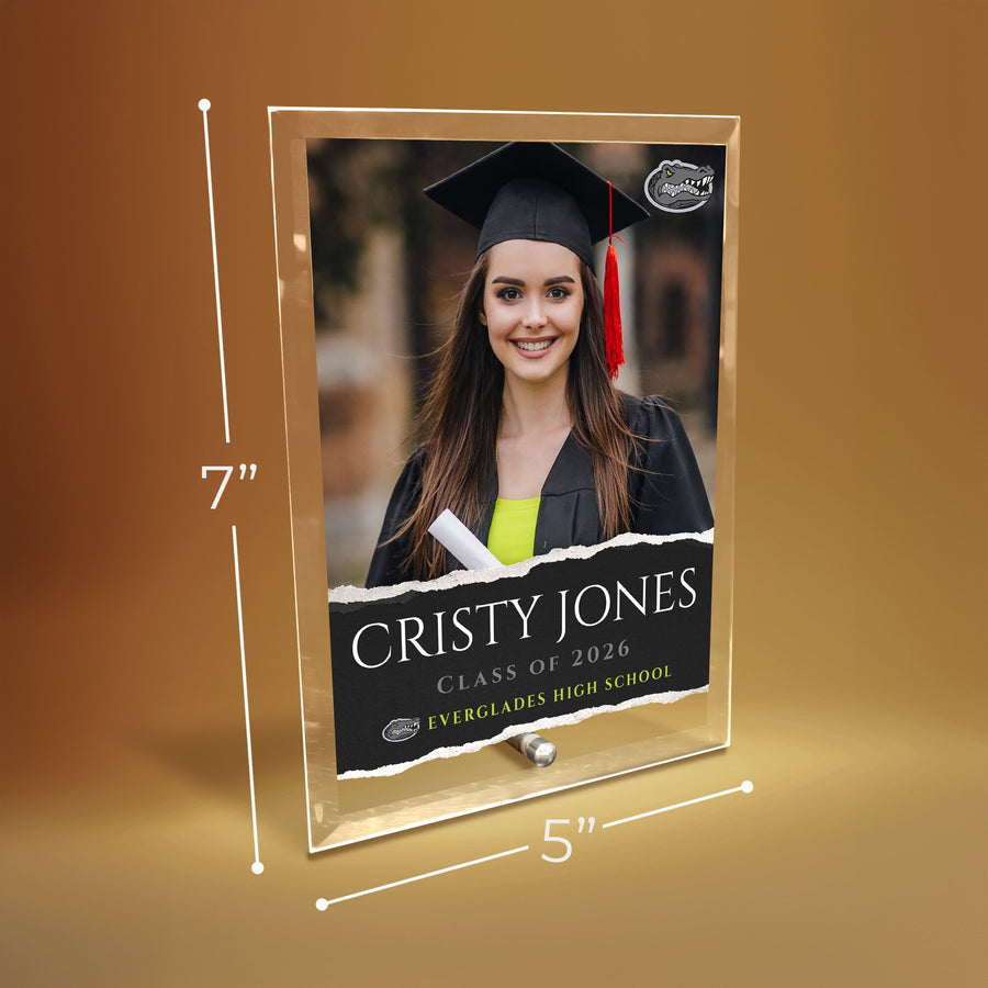 Everglades High School Glass Plaque Design 3