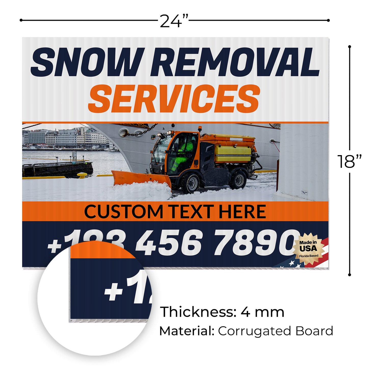 Snow Removal Yard Sign Design 2