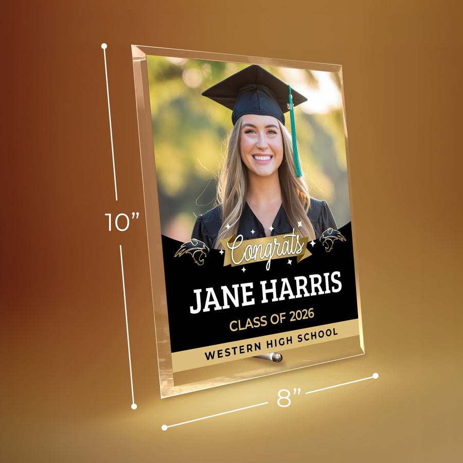 Western High School Glass Plaque Design 6