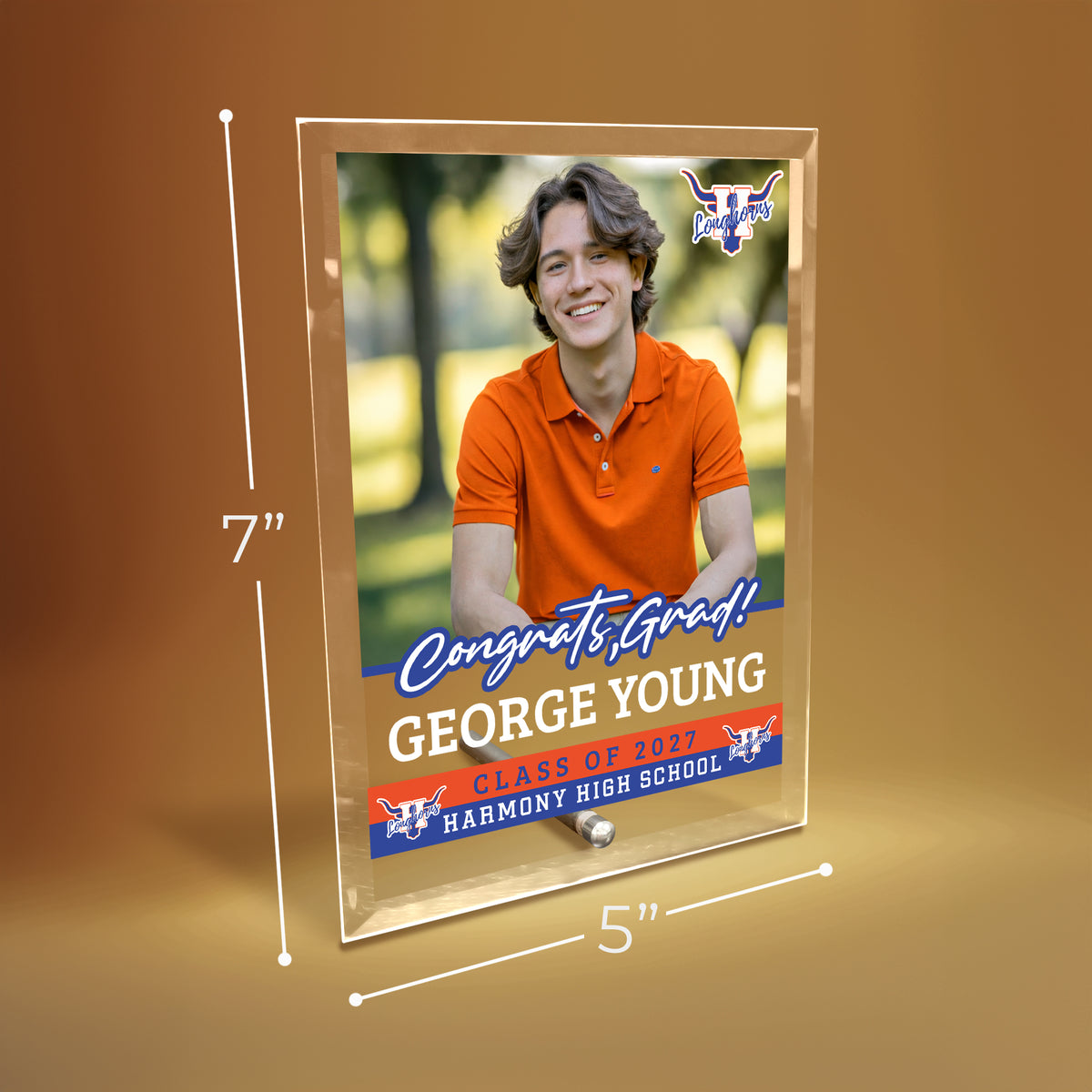 Harmony High School Glass Plaque Design 2