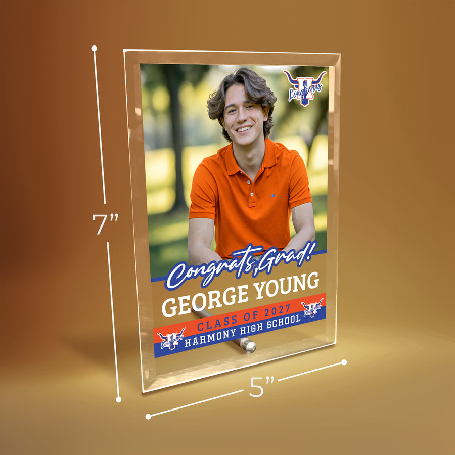 Harmony High School Glass Plaque Design 2
