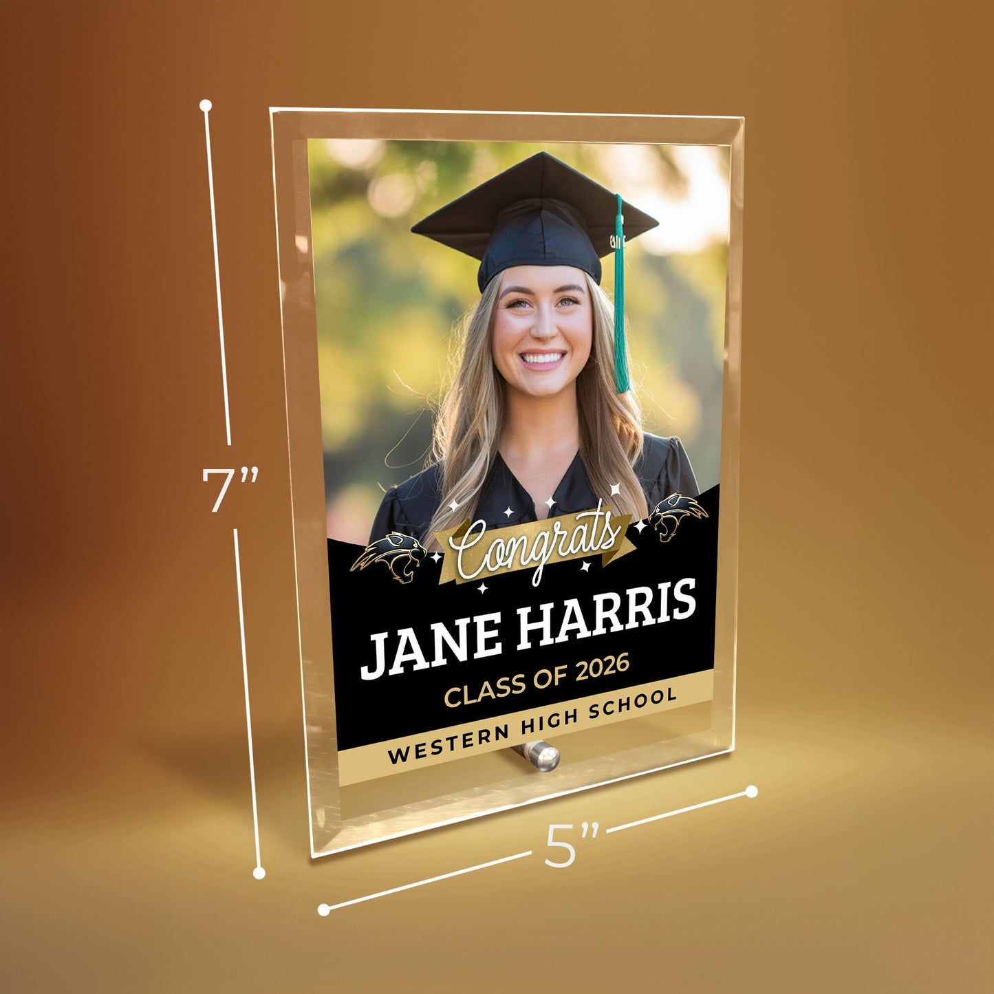 Western High School Glass Plaque Design 6