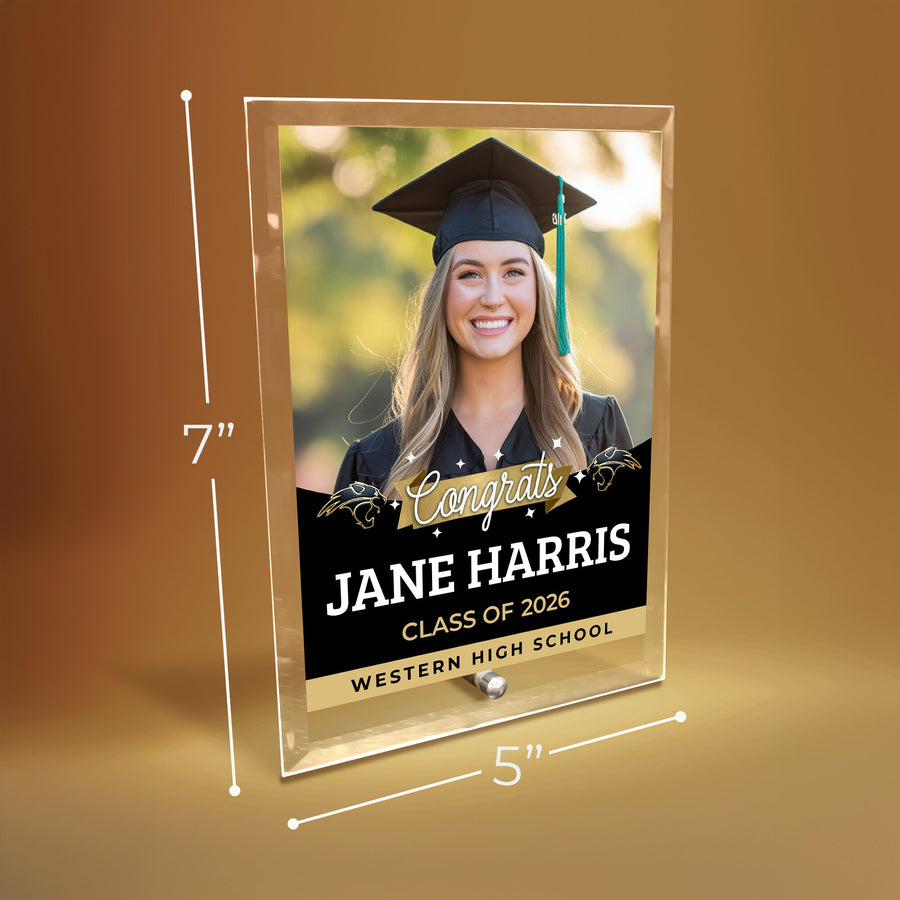 Western High School Glass Plaque Design 6