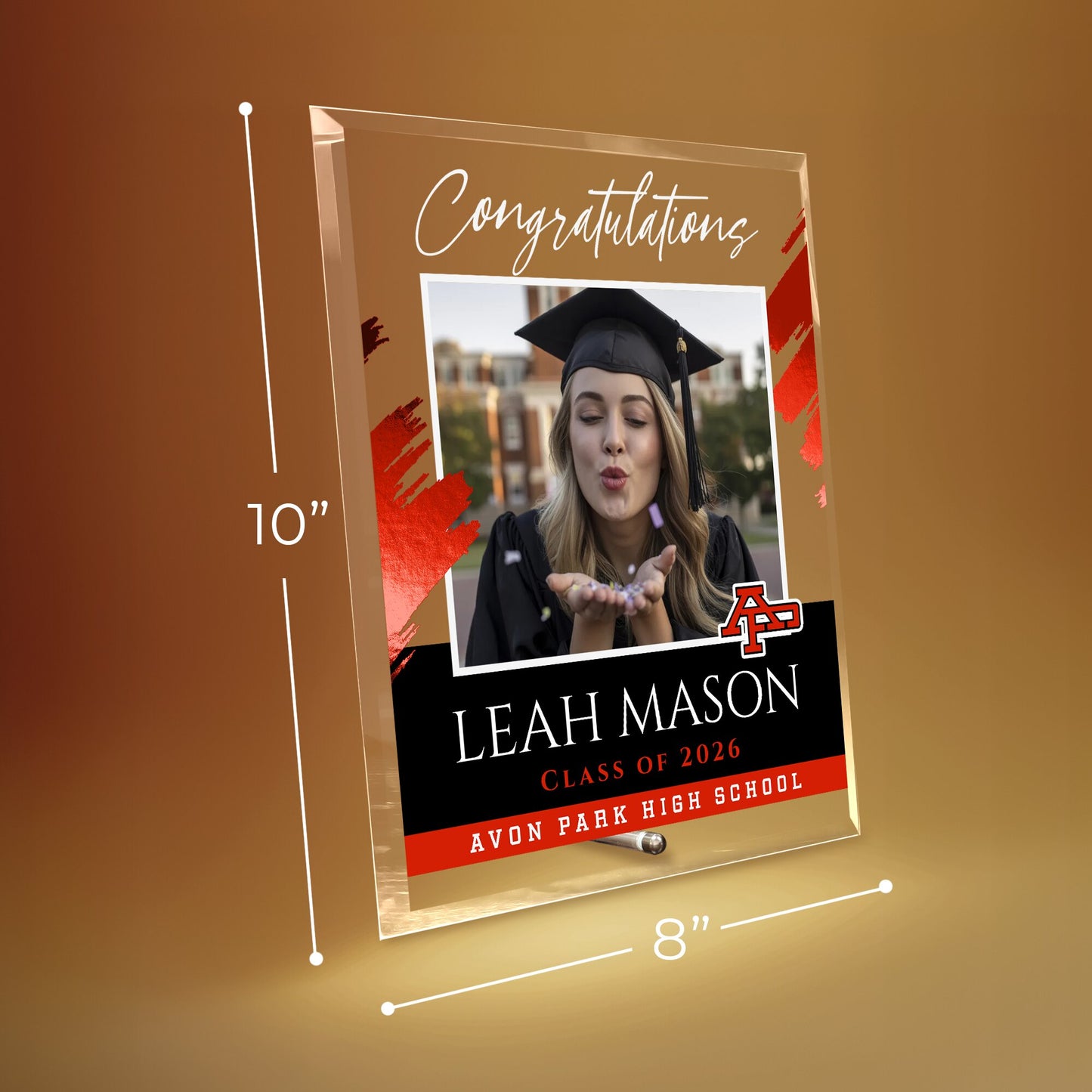 Avon Park High School Glass Plaque Design 5