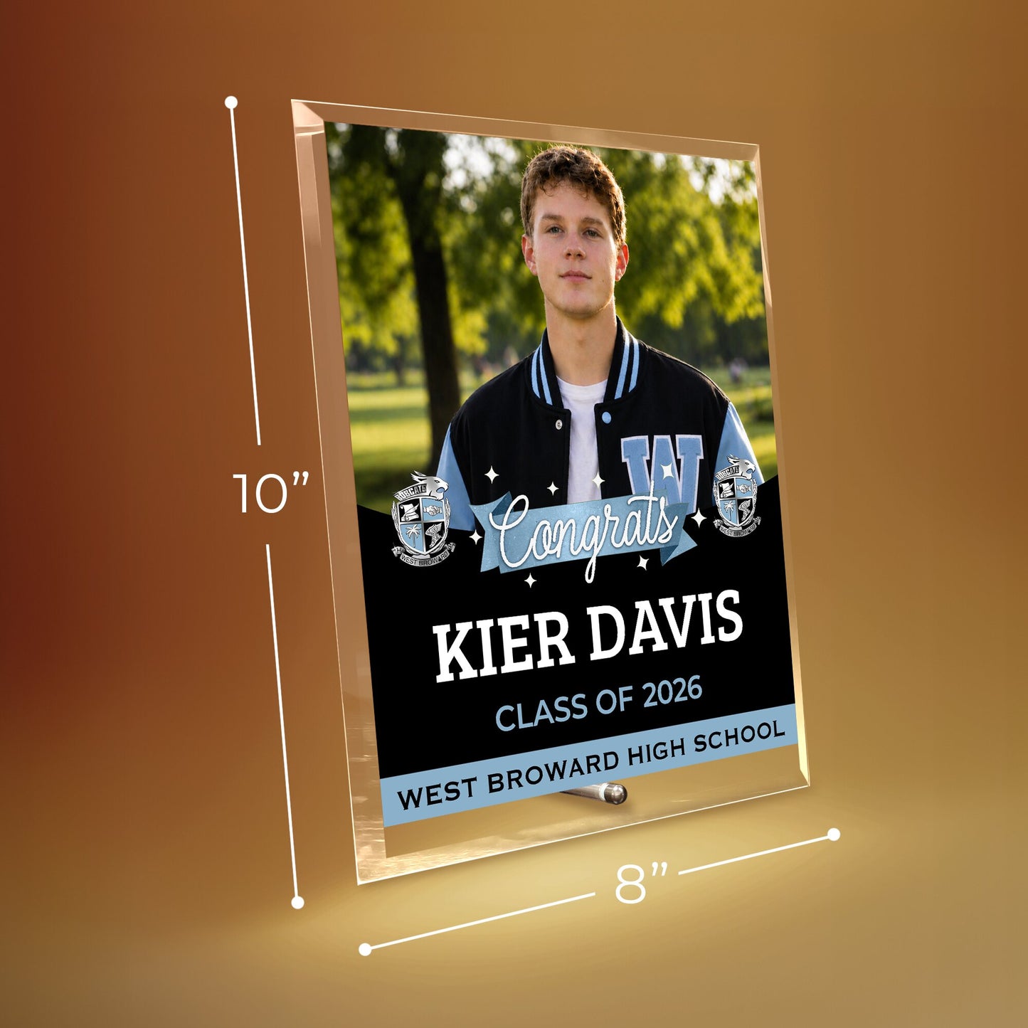 West Broward High School Glass Plaque Design 6