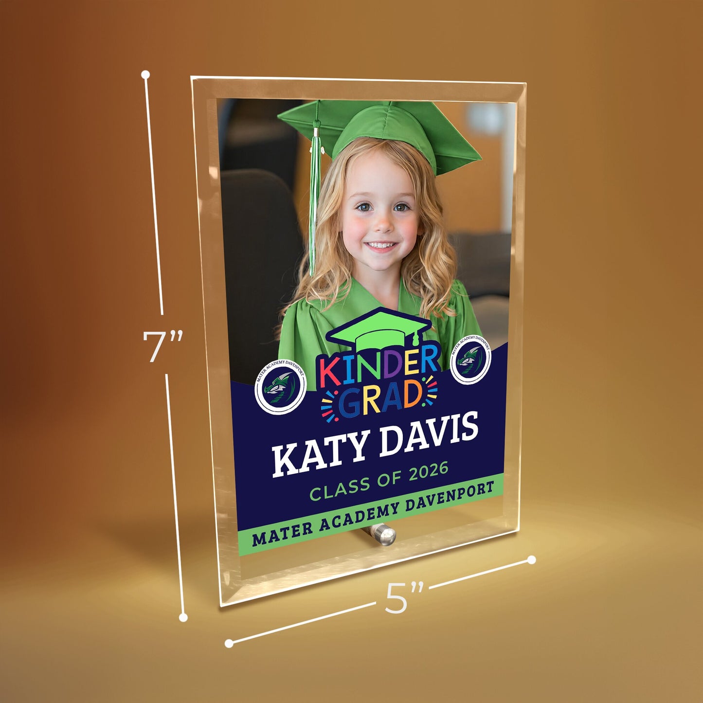 Mater Academy Davenport Kindergarten Glass Plaque Design 6