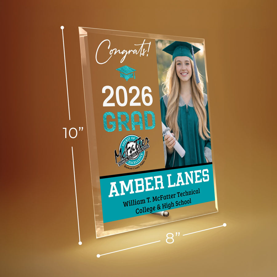 William T. McFatter Technical College & High School Glass Plaque Design 4