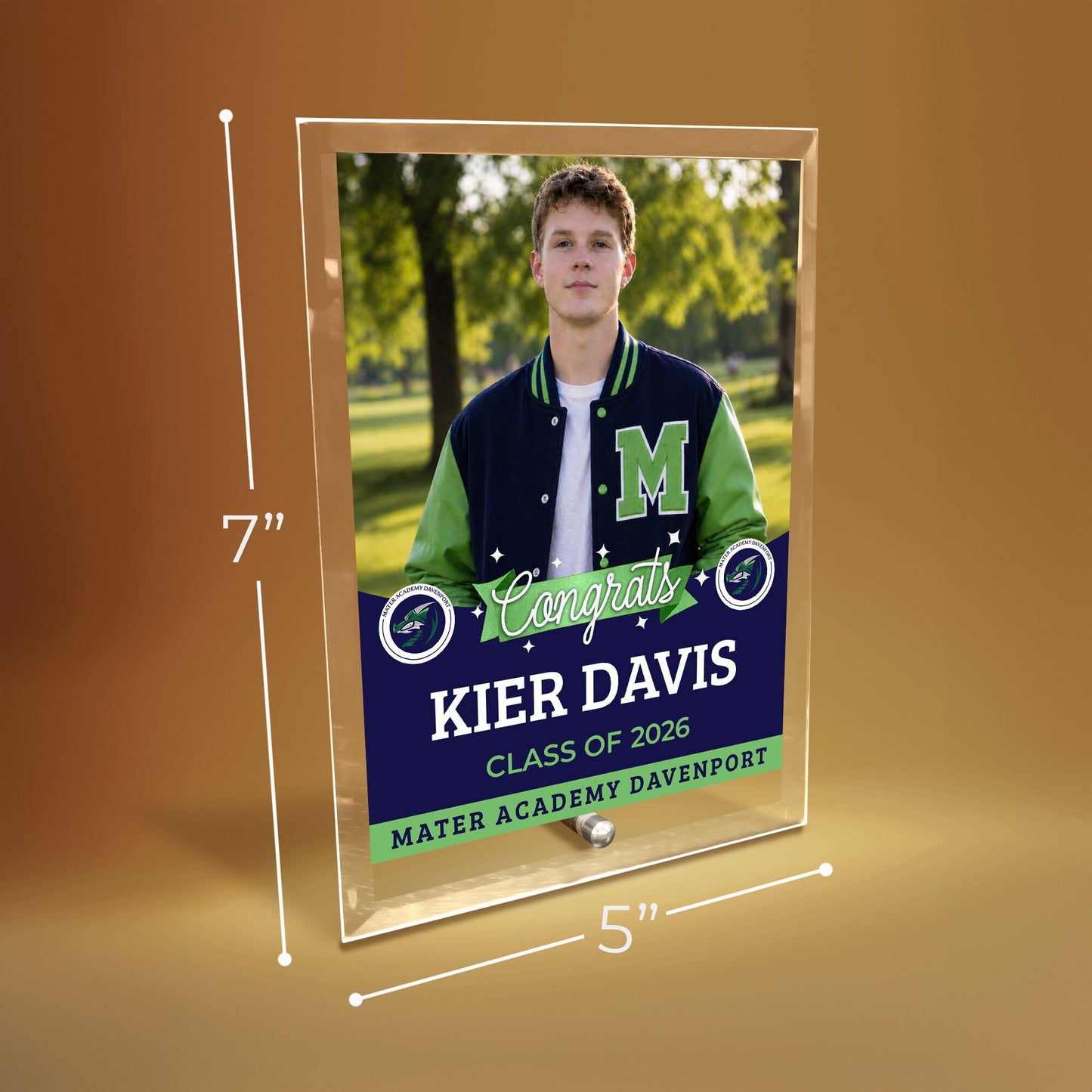 Mater Academy Davenport Glass Plaque Design 6