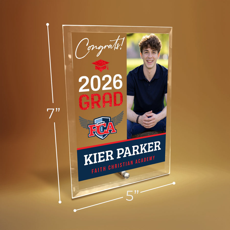 Faith Christian Academy Glass Plaque Design 4